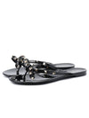 Rockstud Ribbon Flip Flops Black - VALENTINO - BALAAN 3