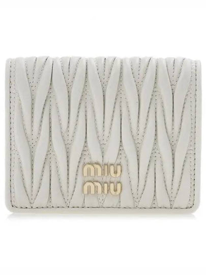 Matelasse Leather Half Wallet White - MIU MIU - BALAAN 2