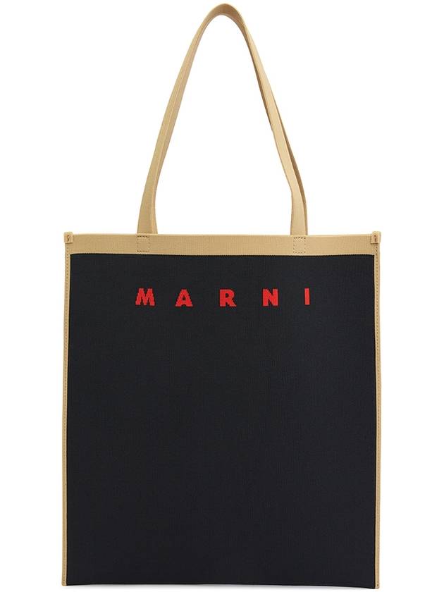 Jacquard Trunk Tote Bag Black - MARNI - BALAAN 2