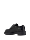 Triangle Logo Lace-Up Leather Derby Black - PRADA - BALAAN 4