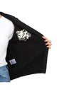 Fox Head Intarsia High Neck Cardigan Black - MAISON KITSUNE - BALAAN 9