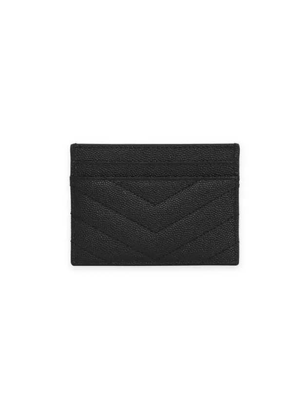 Grande Poudre Textured Matelasse Leather Card Wallet Black - SAINT LAURENT - BALAAN 5