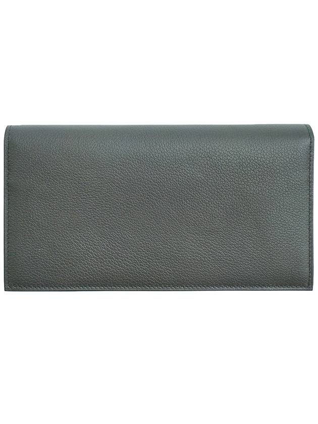 Long wallet silk GRIS ECRU VERT ABSINTHE full set - HERMES - BALAAN 3