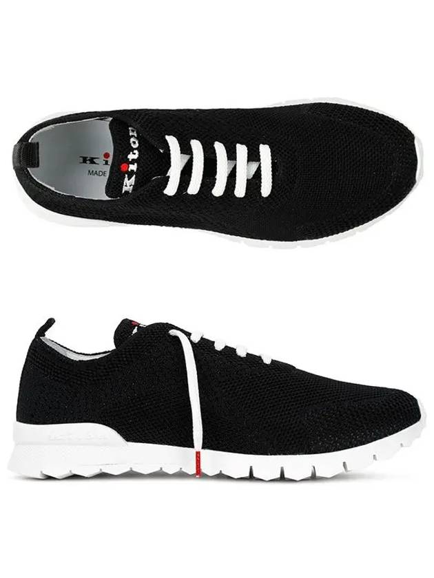 Fit Knit Low Top Sneakers Black - KITON - BALAAN 5