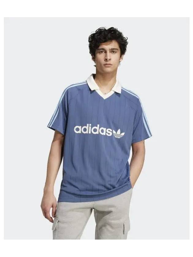 Pinstripe Jersey Short Sleeve T-Shirt Preloved Ink - ADIDAS - BALAAN 2