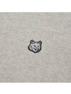 Fox Head Patch Turtleneck Knit Top Light Grey Melange - MAISON KITSUNE - BALAAN 4