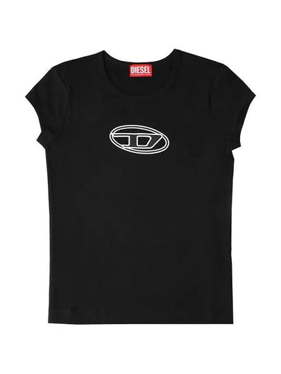 T Angie Peekaboo Logo Short Sleeve T-Shirt Black - DIESEL - BALAAN 2