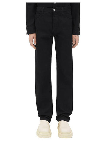 Denim Straight Pants Black - BOTTEGA VENETA - BALAAN 1