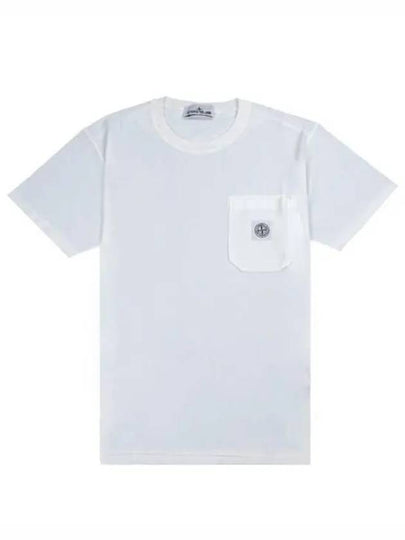 Fissato Treatment Organic Cotton Short Sleeve T-Shirt White - STONE ISLAND - BALAAN 2