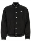 Reversible nylon and cotton fleece bomber jacket - PRADA - BALAAN 1