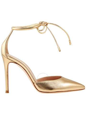 Gianvito Rossi Ladies Gold Nappa Silk Heels, Brand Size 35 (US Size 5) - GIANVITO ROSSI - BALAAN 1