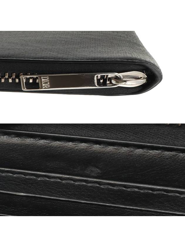 Black CD Diamond Canvas Zipper Long Wallet 2ESBC252DCO - DIOR - BALAAN 10