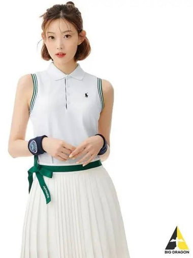 W Wimbledon sleeveless polo shirt white - POLO RALPH LAUREN - BALAAN 1