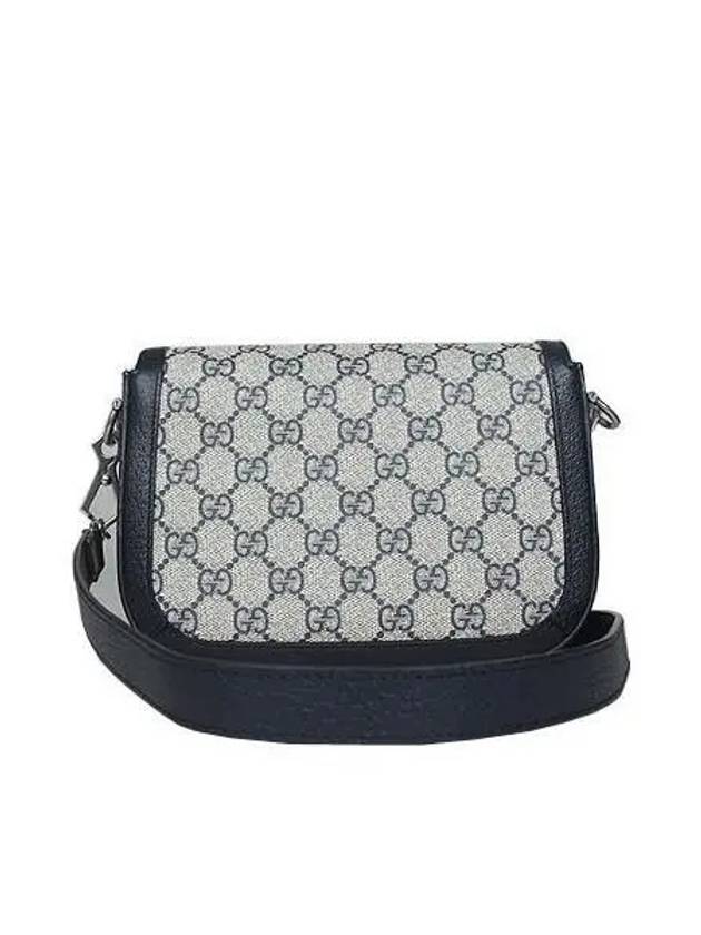 658574 GG Supreme Canvas Leather Silver Horsebit 1955 Cross Bag - GUCCI - BALAAN 4