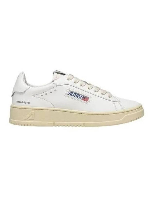 Dallas White Tab Leather Low Top Sneakers White - AUTRY - BALAAN 1
