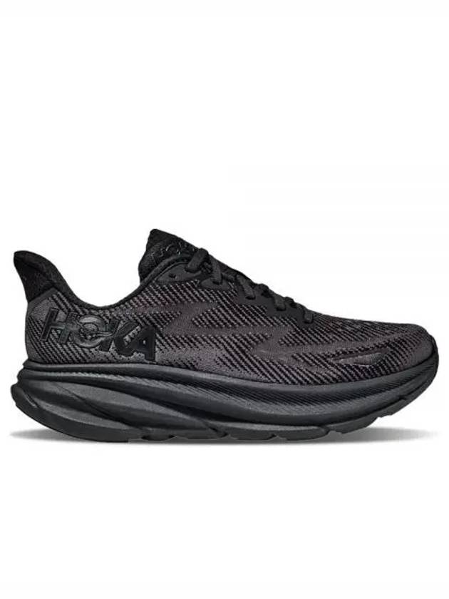 Clifton 9 Wide Low Top Sneakers Black - HOKA ONE ONE - BALAAN 2