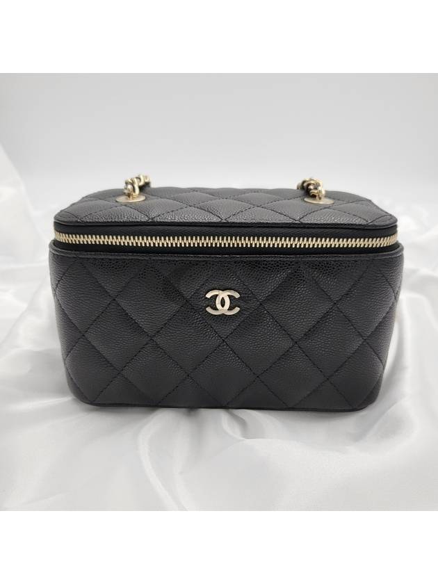 Classic Vanity Grained Calfskin Small Cross Bag Black - CHANEL - BALAAN 3