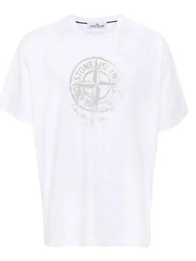 80152RC87 Compass logo printing short sleeve t shirt 271330 1008935 - STONE ISLAND - BALAAN 1