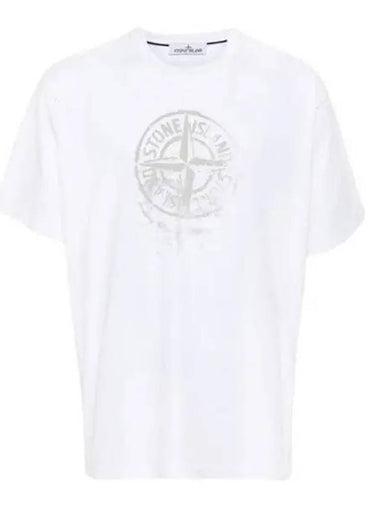 80152RC87 Compass logo printing short sleeve t shirt 271330 1008935 - STONE ISLAND - BALAAN 1