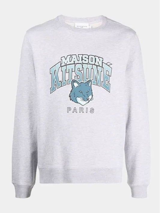 Campus Fox Regular Sweatshirt Light Grey Melange - MAISON KITSUNE - BALAAN 2