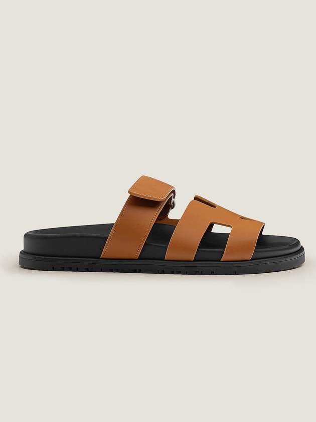 Chypre Calfskin Sandals Natural - HERMES - BALAAN 4