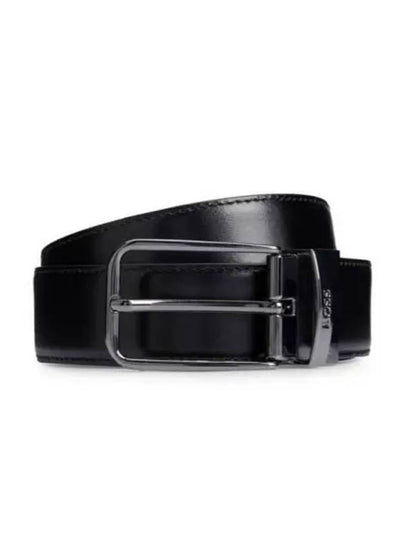 Branded Keeper Reversible Leather Belt Black - HUGO BOSS - BALAAN 2