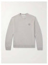 Fox Head Knit Top Light Grey - MAISON KITSUNE - BALAAN 2