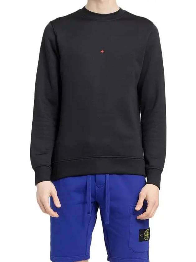 Marina Back Logo Cotton Blend Sweatshirt Black - STONE ISLAND - BALAAN 5