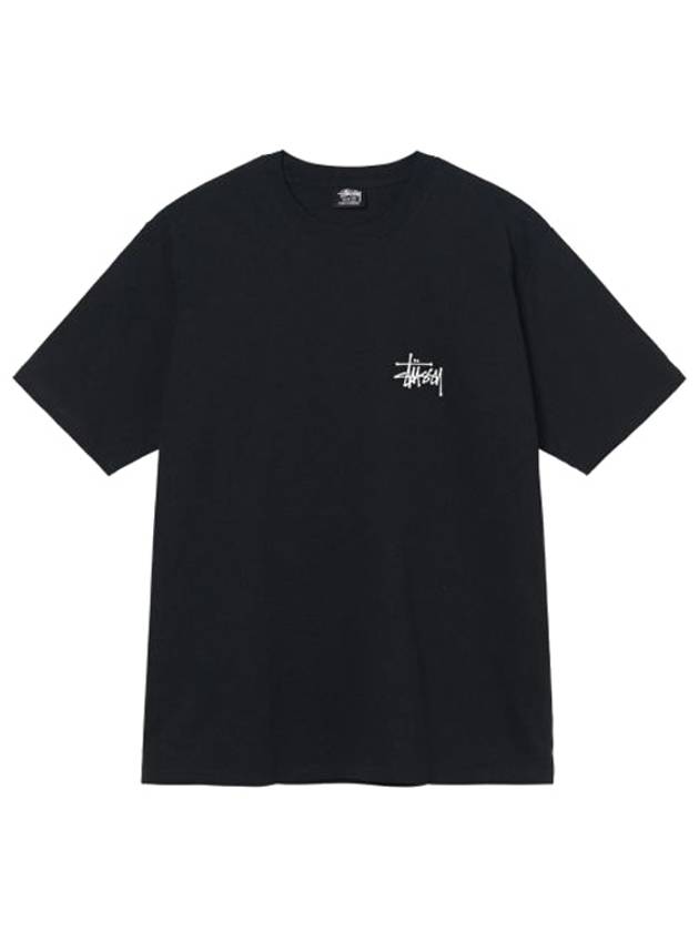 Basic Short Sleeve T-Shirt  Black - STUSSY - BALAAN 3