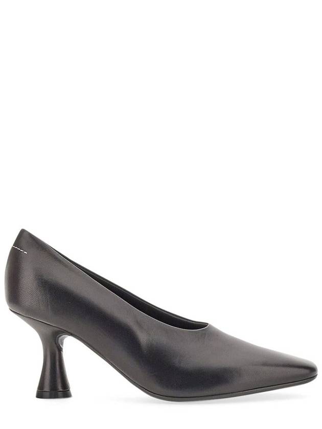 MM6 Logo Pumps Heel Black - MAISON MARGIELA - BALAAN 2