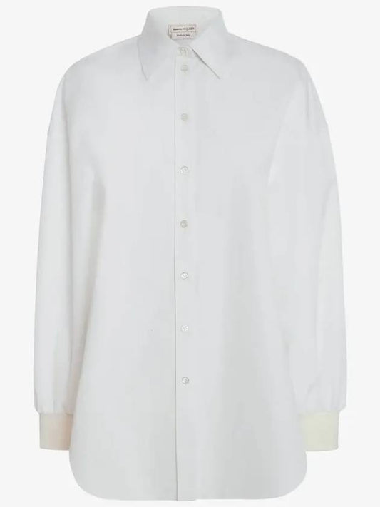 Women's Cocoon Sleeve Shirt Optical White - ALEXANDER MCQUEEN - BALAAN 2