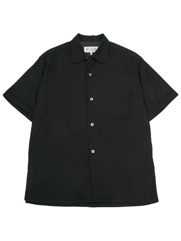 Twill Vacation Short Sleeve Shirt Black - MAISON MARGIELA - BALAAN 2