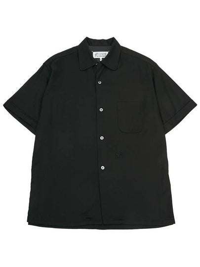 Twill Vacation Short Sleeve Shirt Black - MAISON MARGIELA - BALAAN 2