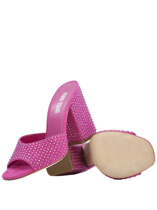 Paris Texas Pink Ruby Holly Anja Crystal Embellished Mules Brand Size 37 US Size 7 - PARIS TEXAS - BALAAN 2