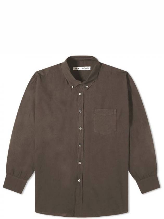 Borrowed Button Down Long Sleeve Shirt Brown - OUR LEGACY - BALAAN 2