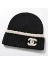 CC Logo Beanie Fur Hat Women Men Unisex Black - CHANEL - BALAAN 2