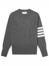 Diagonal Classic Cashmere Knit Top Grey - THOM BROWNE - BALAAN 2