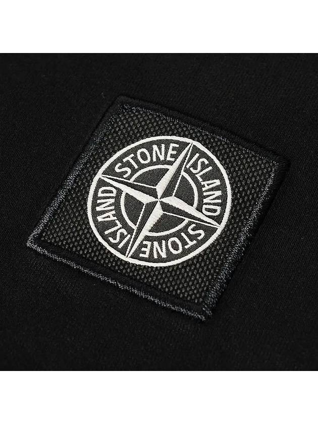 Logo Patch Short Sleeve T-Shirt Black - STONE ISLAND - BALAAN 5