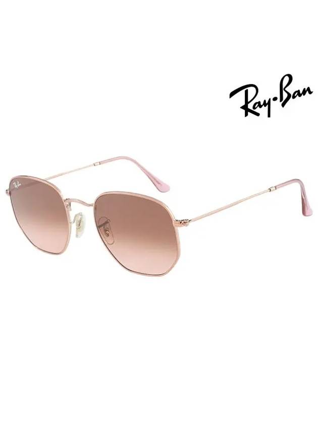 Hexagonal Flat Lens Sunglasses Brown - RAY-BAN - BALAAN 2