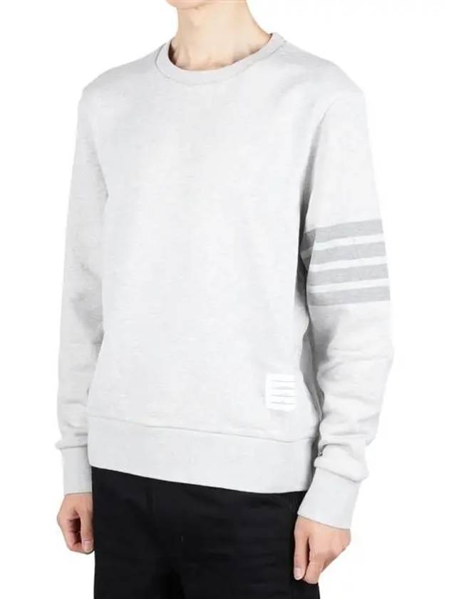 Classic Loopback Terry Tonal 4-Bar Relaxed Fit Crewneck Sweatshirt Pale Grey - THOM BROWNE - BALAAN 2