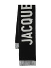 Lecharpe Fringe Logo Virgin Wool Muffler Black - JACQUEMUS - BALAAN 2