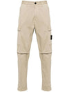 Compass Badge Cargo Straight Pants Beige - STONE ISLAND - BALAAN 1