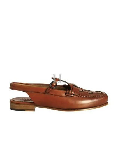 Rocketa Slingback T Bar Loafers Tan - HEREU - BALAAN 2