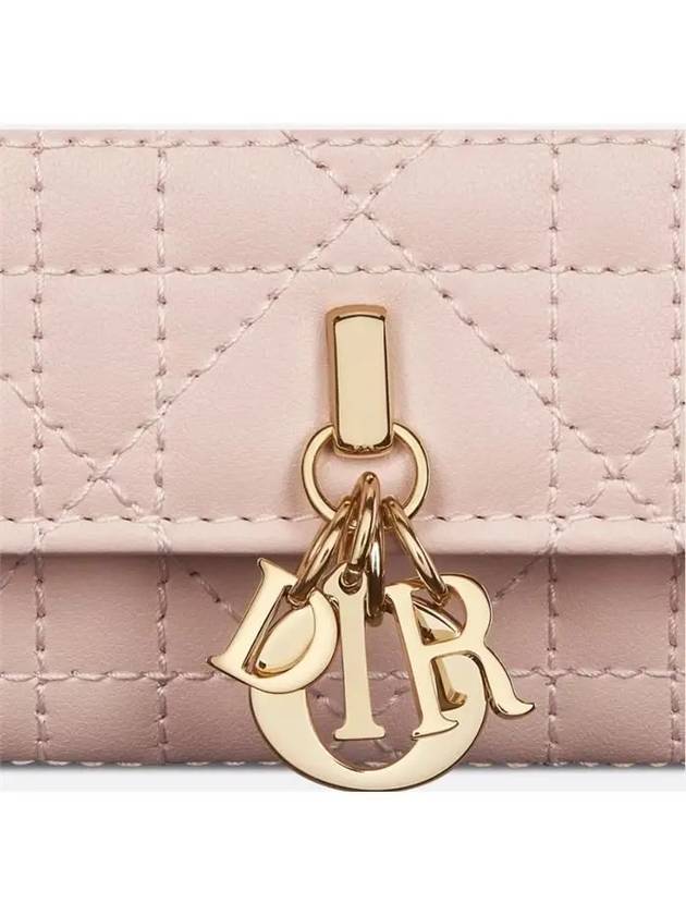 XS Lady Cannage Lambskin Half Wallet Powder Pink - DIOR - BALAAN 6