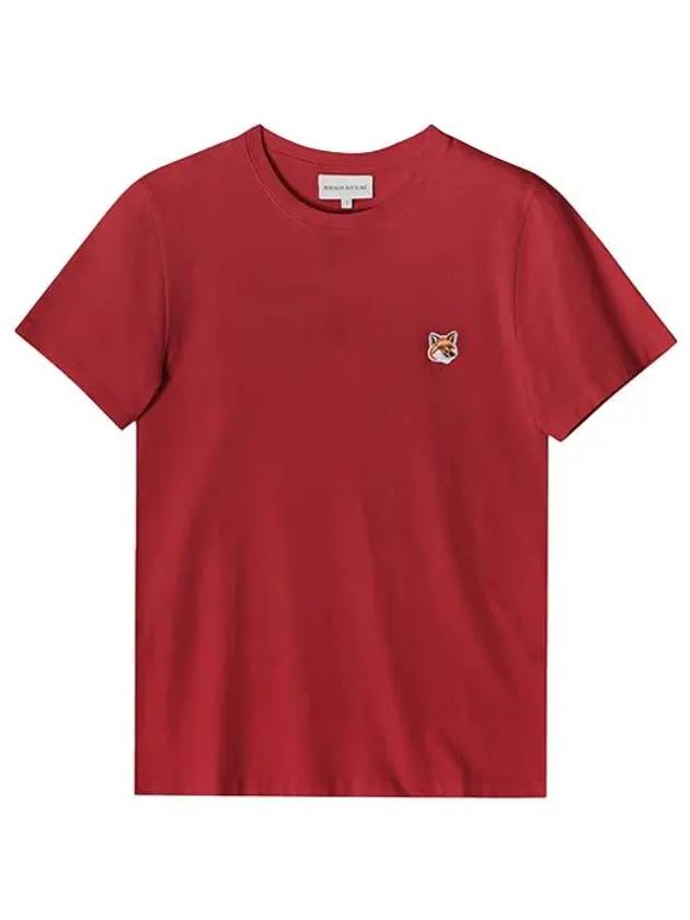 Fox Head Patch Regular Short Sleeve T-Shirt Brick Red - MAISON KITSUNE - BALAAN 4