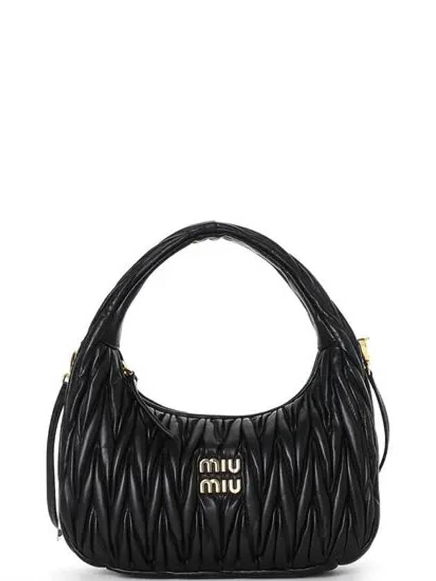 Wander Materasse Nappa Leather Shoulder Bag Black - MIU MIU - BALAAN 2