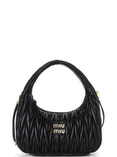 Wander Materasse Nappa Leather Shoulder Bag Black - MIU MIU - BALAAN 2