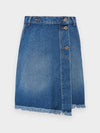 Stadio Denim A-Line Skirt Blue - MAX MARA - BALAAN 3