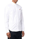 Oxford Institutional Foxhead Patch Button Down Classic Shirt White - MAISON KITSUNE - BALAAN 4