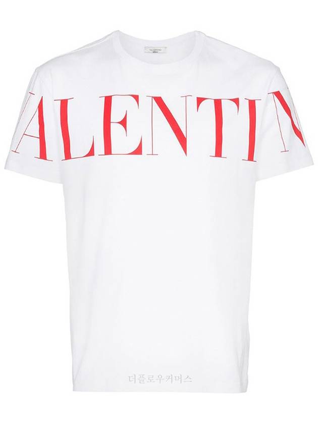 Logo Print Cotton Men's TShirt SV3MG03B5FN - VALENTINO - BALAAN 1